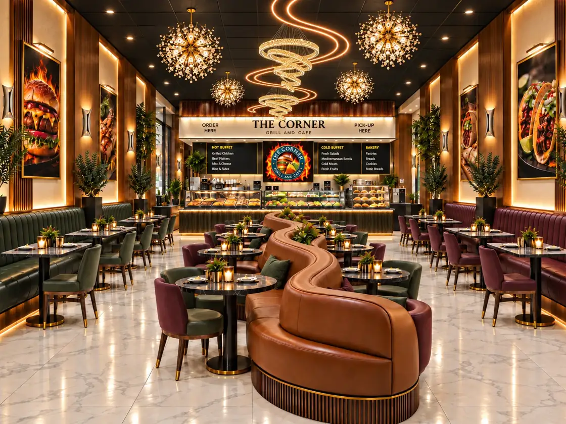 Conceptual restaurant interior visualization
